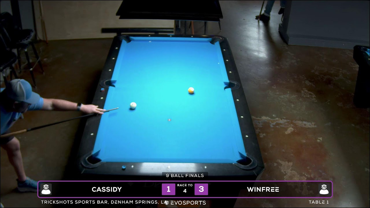 CASSIDY vs WINFREE - TRICKSHOTS SPORTS BAR - TABLE 1 | EvoSports