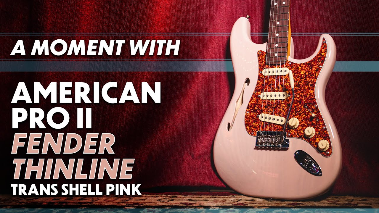 Fender Limited Edition American Pro II Thinline Stratocaster Shell Pink Demo