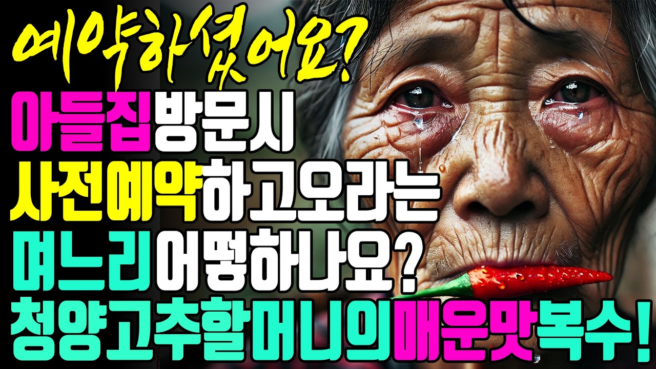 아들집 갔는데 사전예약안했다고 쫓아낸 며느리, 할머니의 속시원한 거울치료는? #오디오북 #라디오극장