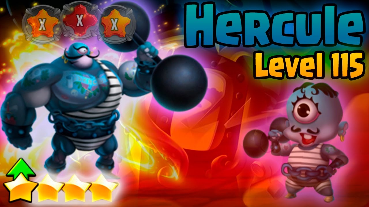Monster Legends: Súper Mega Hercule (Level 1 to 115) + Combat PVP
