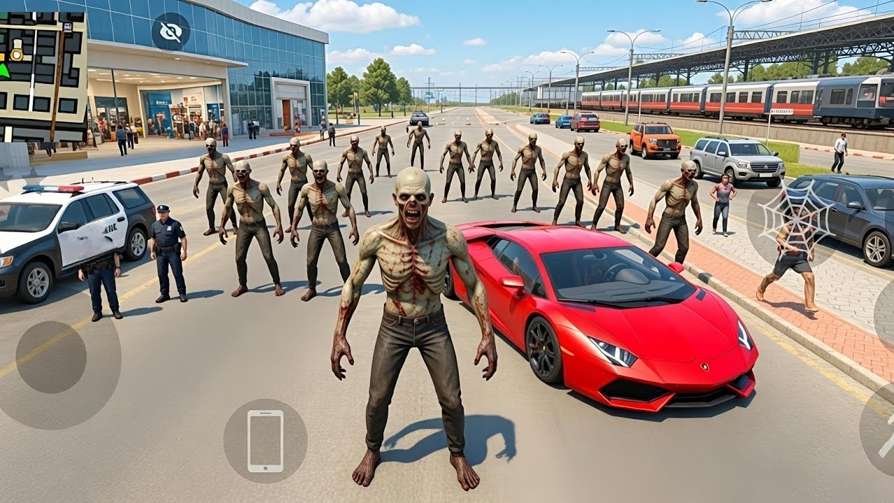 Zombie vs Police Fight 🔥 Lamborghini Gameplay | Indian Theft Aura Simulator