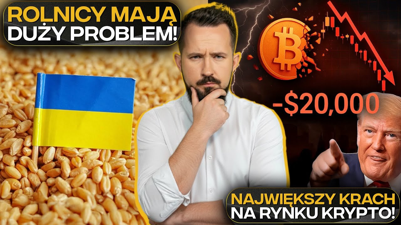 Ukraina POGRĄŻY Polskie ROLNICTWO, a na KRYPTO MEGA KRACH! #Bizweek 