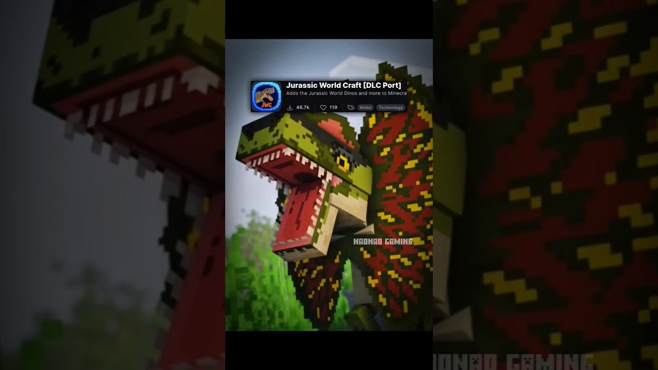 [Jurassic World Craft [DLC Port]] Minecraft Best Mods #shorts