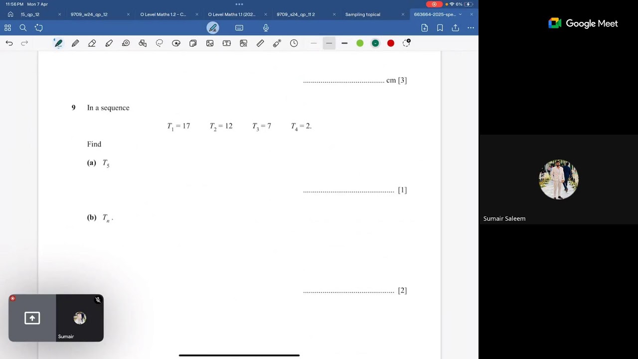 Past Paper session 1 - o Maths