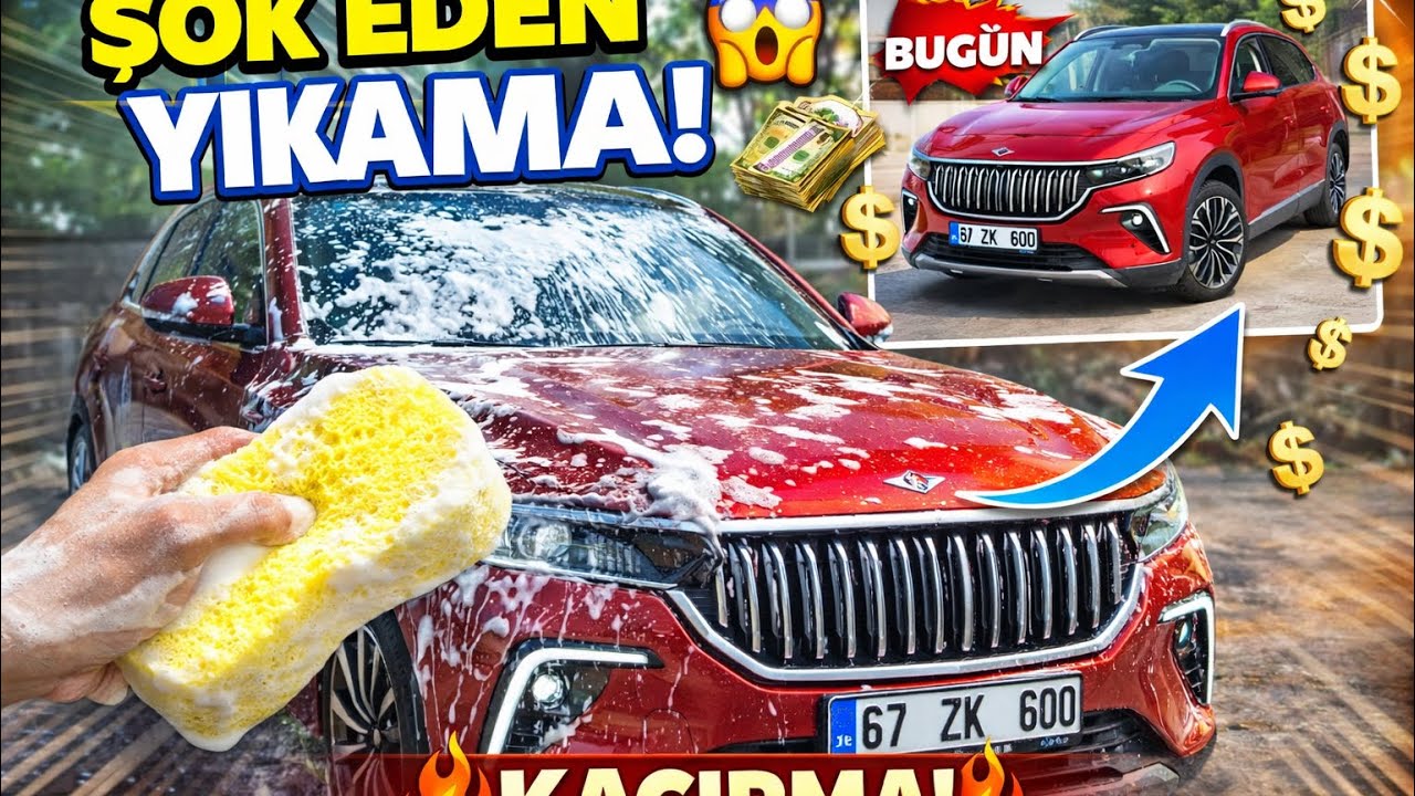 Togg T10x temizlenme zamanı / Araba yıkama / #asmr 