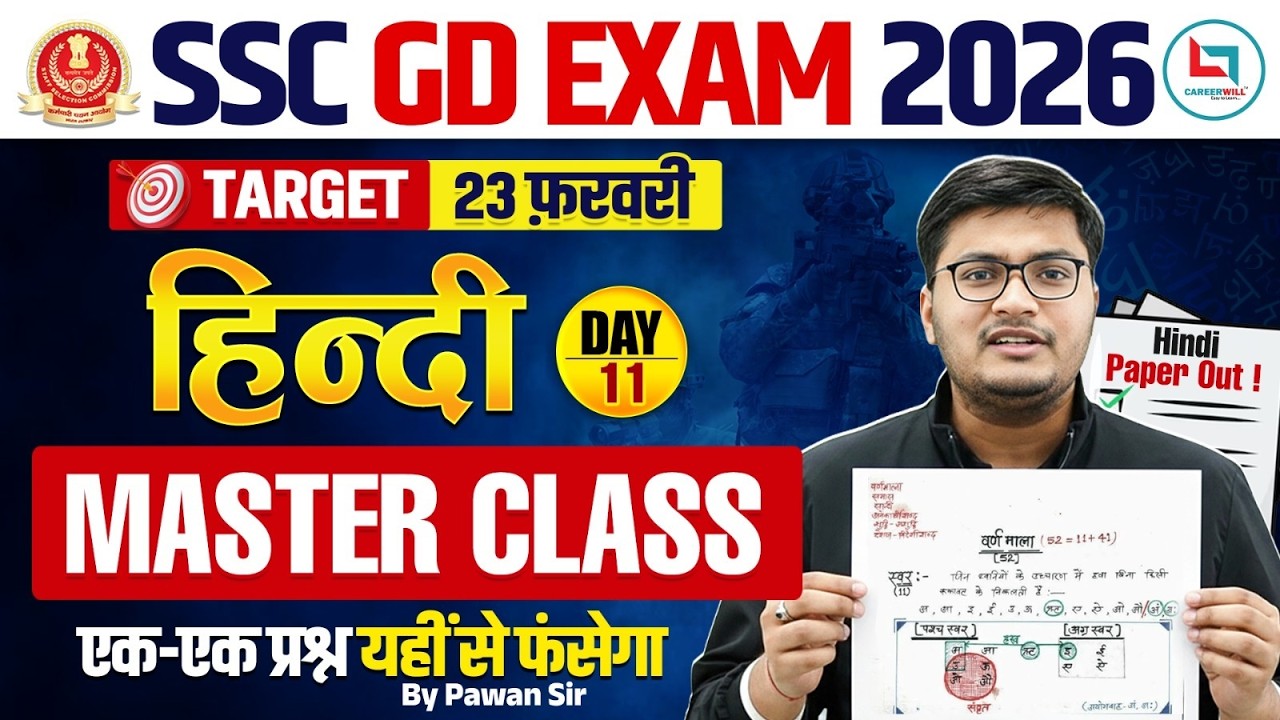 SSC GD Hindi Practice Set 2026 | SSC GD Hindi Classes 2026 | SSC GD Hindi Master Class By Pawan Sir
