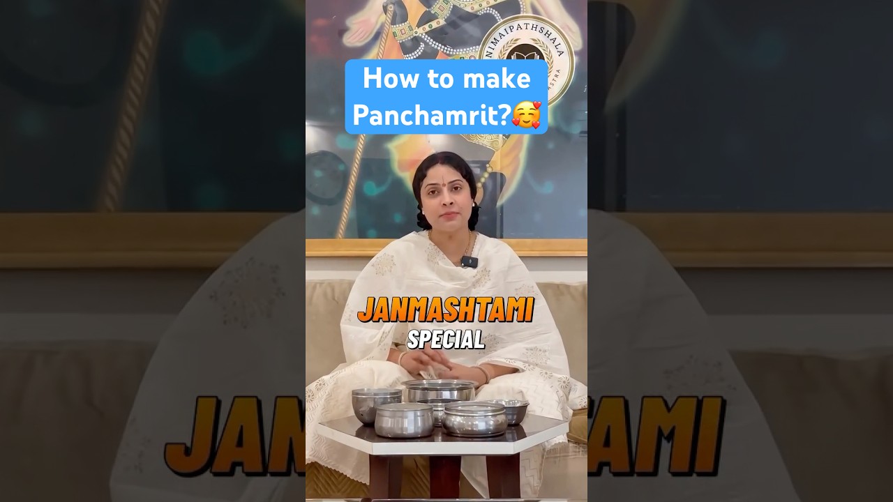 How to make Panchamrit for our beloved Thakur Ji this Janmashtami🥰#vrindavan #motivation #krishna