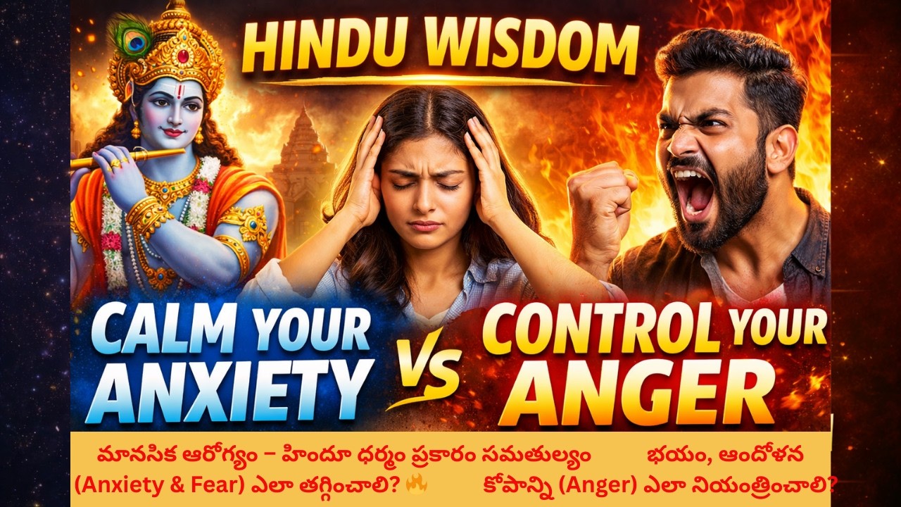 Mental Peace in Hindu Dharma | Anxiety & Anger Control Spiritual Secrets | 🕉️ ఆరోగ్యం-భయం-ఆందోళన??