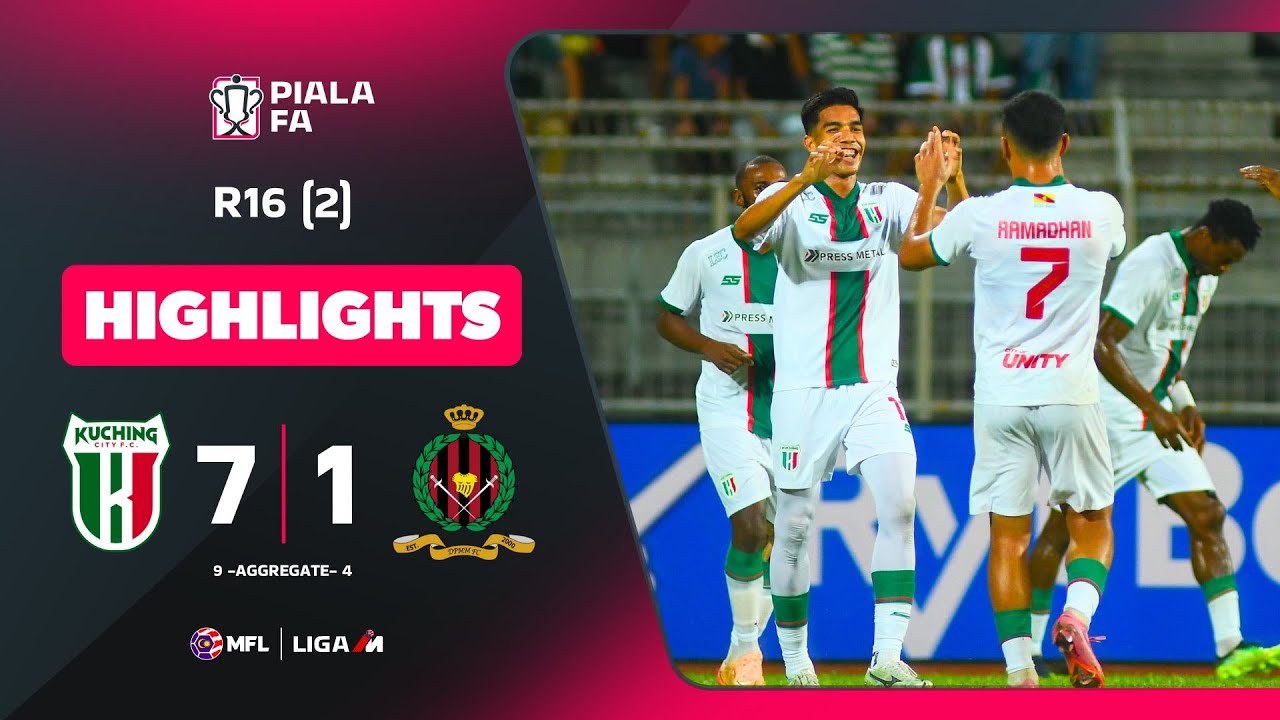 Kuching City FC 7-1 DPMM FC | Highlights | Piala FA 2025-26 | R16 (2)