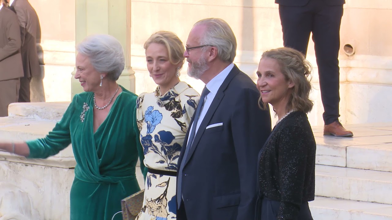 Desfile de royals europeos en la boda de Philippos de Grecia y Nina Flohr