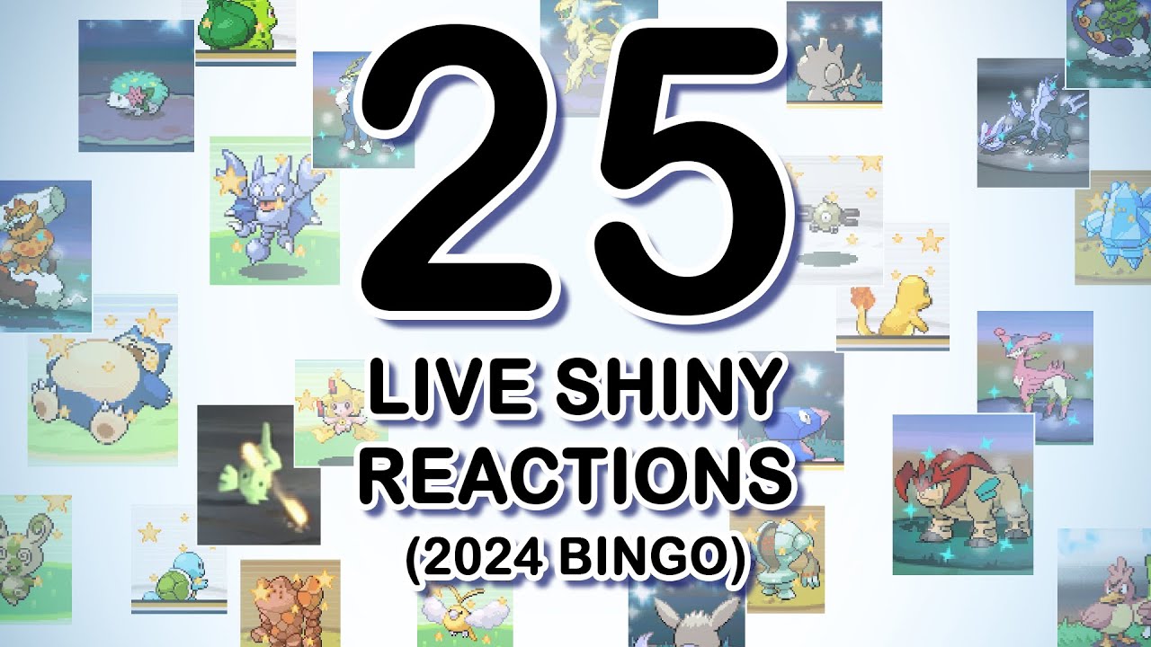 I made (and COMPLETED) a Shiny Pokemon Bingo Card (2024 Compilation)