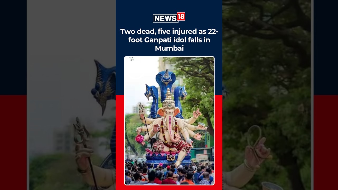 Mumbai Ganpati Tragedy: 22-Foot Bhuleshwar Cha Raja Ganpati Idol Falls, 2 Killed | News18