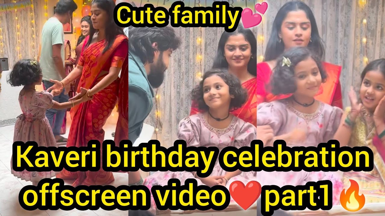 Kaveri birthday celebration offscreen video part1❤️pistha and Kaveri dance so cute..../#vijay #mn 