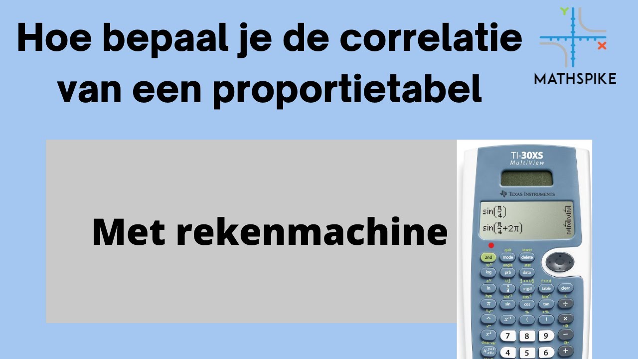 De CORRELATIE van een bivariate PROPORTIETABEL met de rekenmachine (TI-30.)? Mathspike | Statistiek