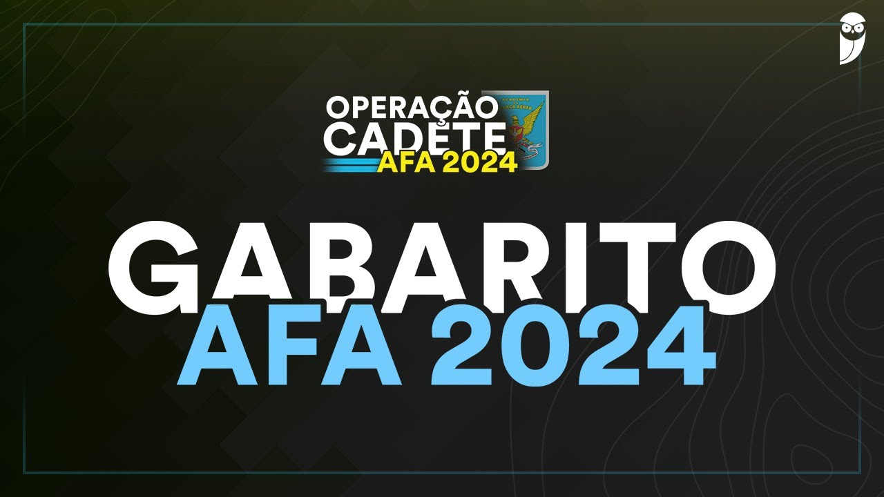 Gabarito AFA 2024: corre&ccedil;&atilde;o de prova ao vivo