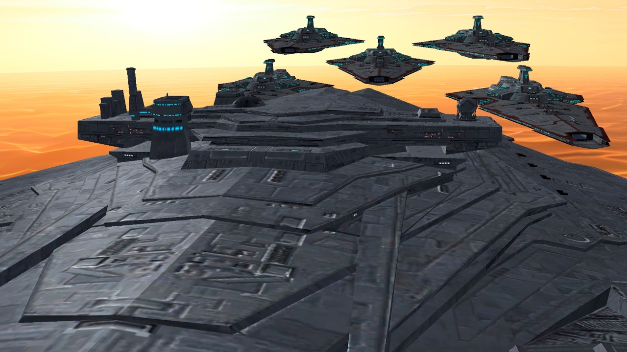Resurgent Star Destroyer vs Five Valiant Assault Cruisers | Empire at War Remake