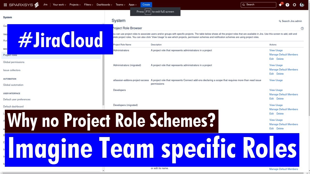 Jira Cloud - Why no Project Role Scheme and Team specific Role?