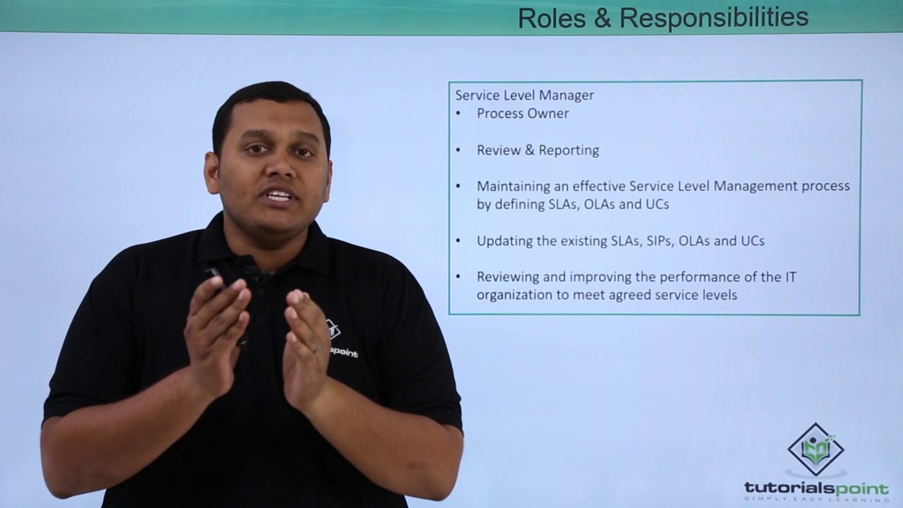 Service Level management - Metrics Roles and Responsibilities