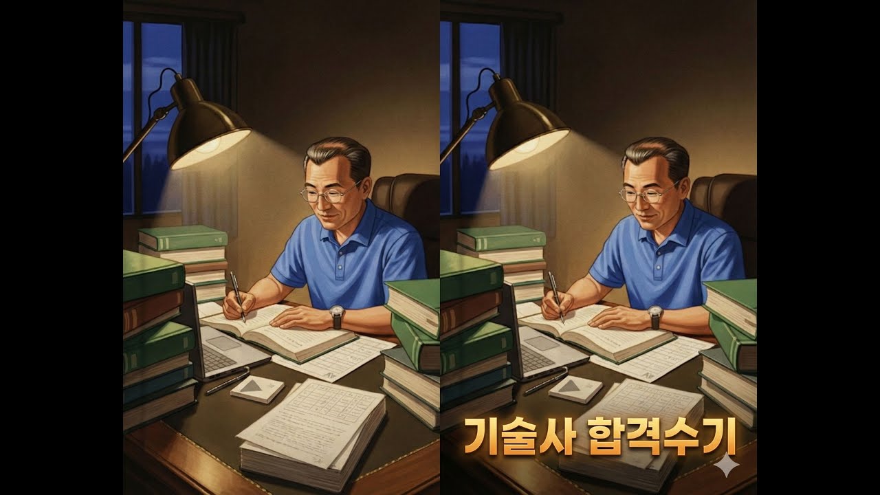 기술사 자격증을 위하여 주경야독으로 노력하는 우리 중,장년층 이야기