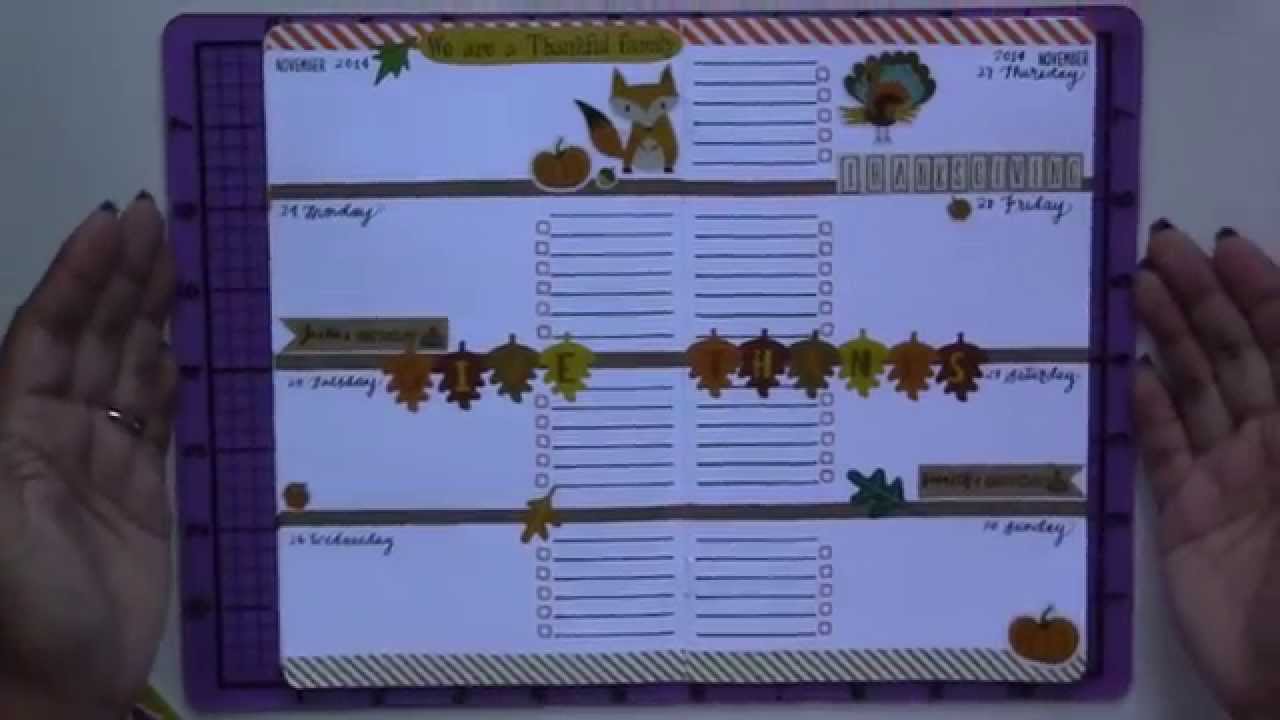 Decorating my Planner - Thanksgiving Theme