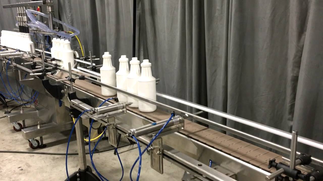 Rotary Table, Overflow Filler, Inline Bottle Capper and Accumulating Rotary Table