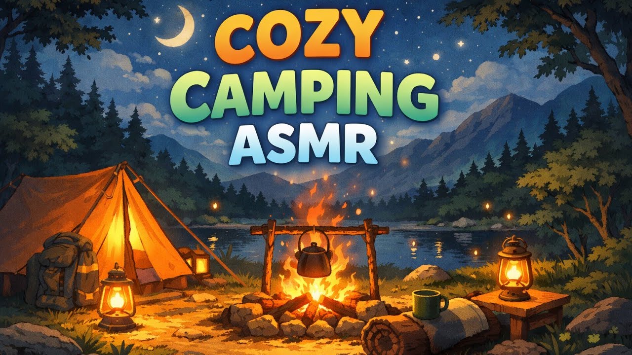 Camping in heavy rain | Relaxing Ghibli Style Rain | Cozy Rain ASMR for Sleep Relax #ghibliasmr 