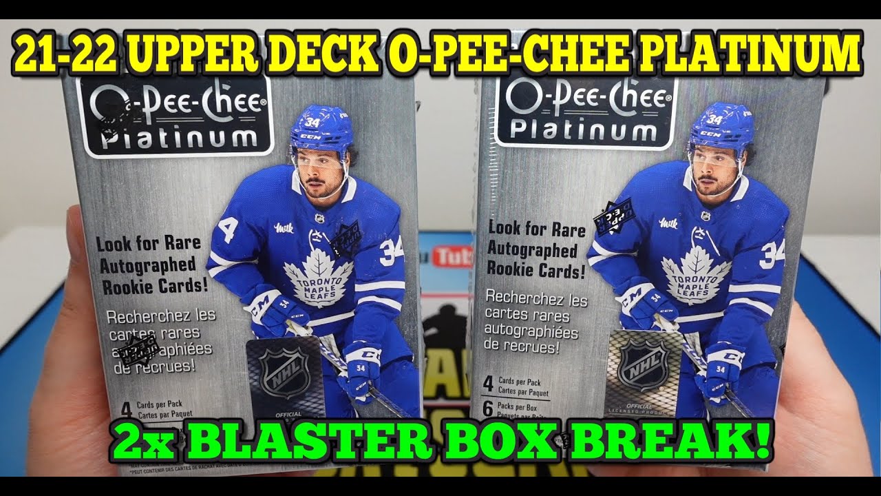2x 21-22 UPPER DECK O-PEE-CHEE PLATINUM BLASTER BOX BREAK! Hokejové karty NHL! 🔥 Unboxing