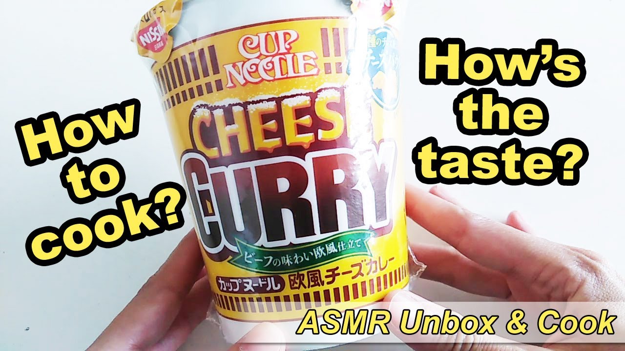 How to Cook Nissin Noodle Cup Cheese Curry (Non-halal) | ASMR Unbox & Cook