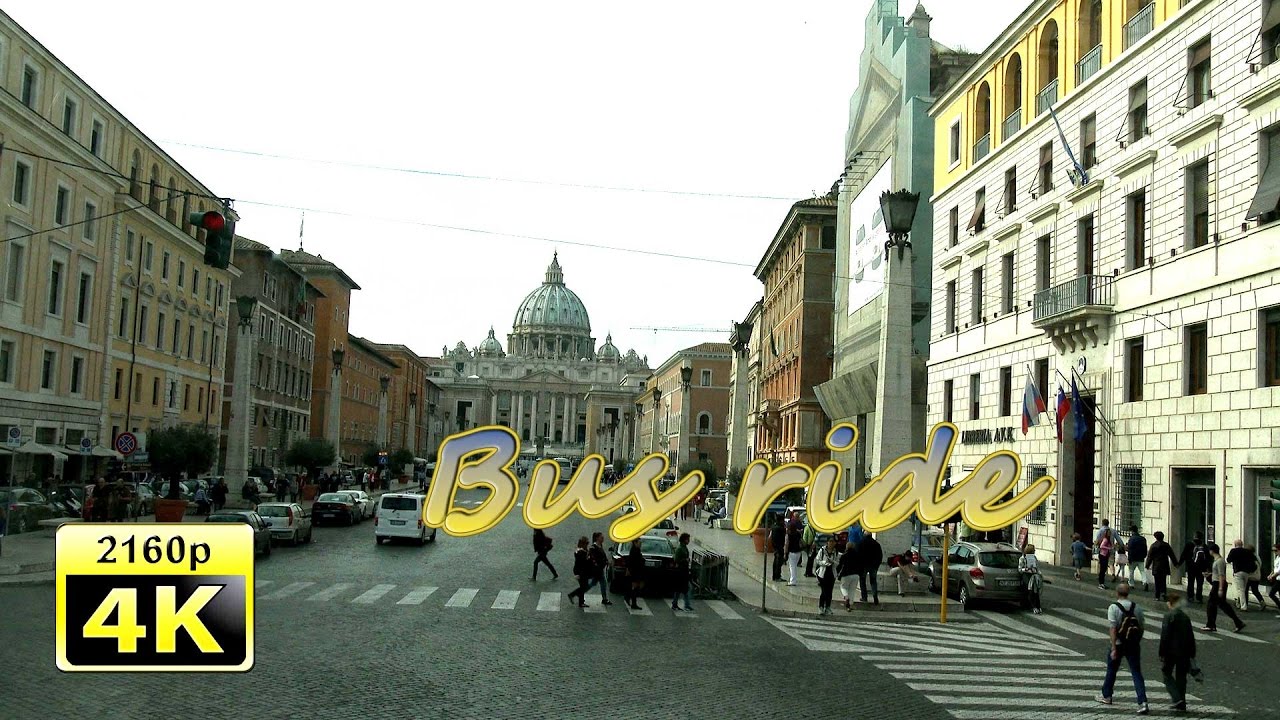 Rome, City Tour by Bus - Italy 4K Travel Channel