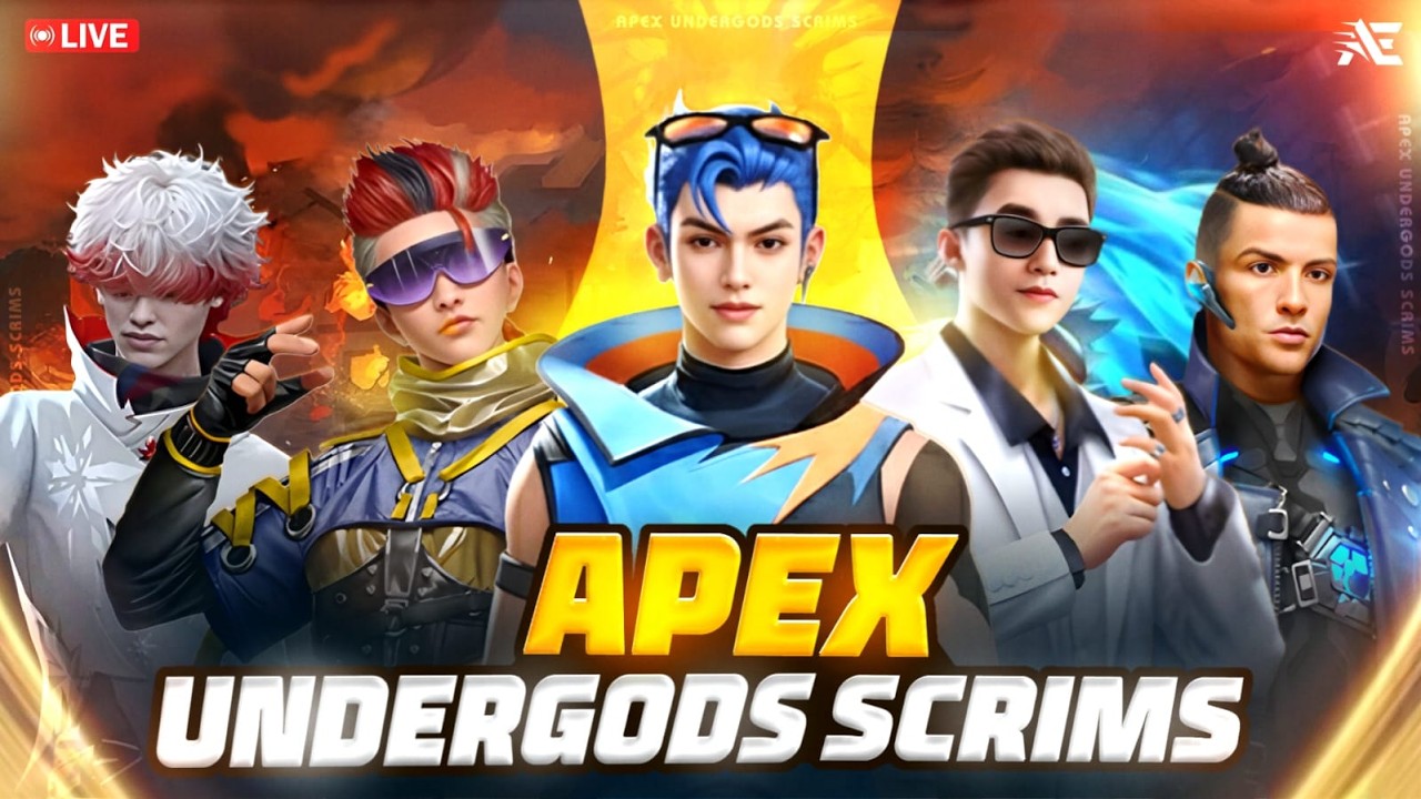 APEX 9PM FF SCRIMS LIVE || FREE FIRE TOURAMENT  @FreeFireIndiaOfficial @apexesports-yt