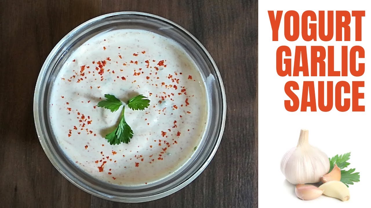 YOGURT GARLIC SAUCE | CURD GARLIC SAUCE | HOW TO MAKE CREAMY GARLIC SAUCE IN 2 MIN