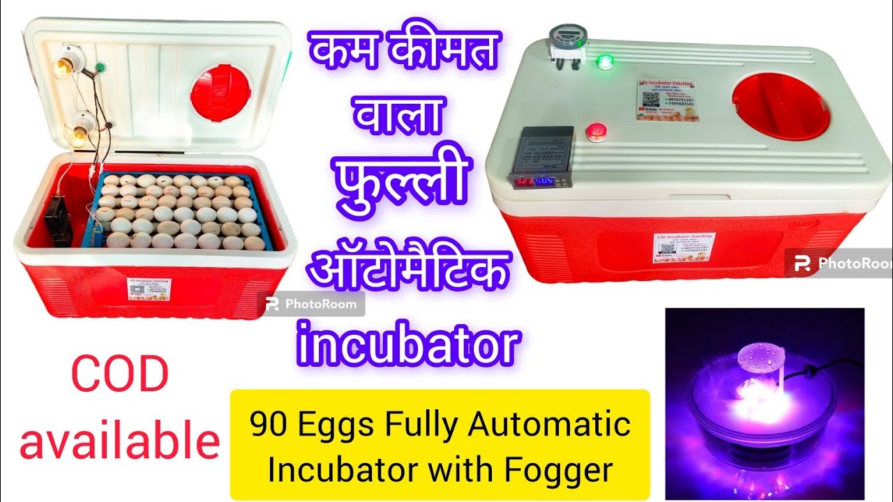 90/100 Eggs Fully Automatic Incubator with Fogger low price Incubator automatic Eggs tarning