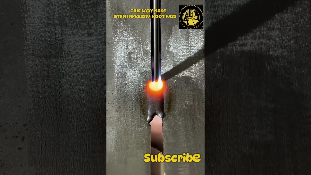 LADY MAKE  GTAW ROOT PASS  IMPRESSIVE WELDING SKILL #shorts #shortvideo #shortsviral #weld #skills