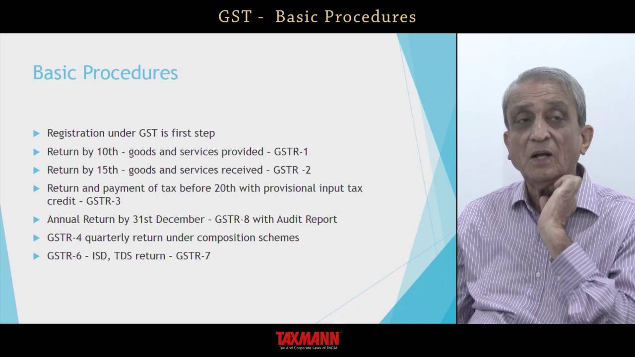 05 GST Basic Procedures by V S Datey