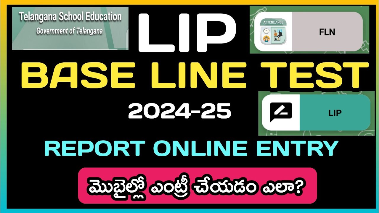 How To Entry LIP Baseline Test Report Online 2024 || FLN baseline test Online entry