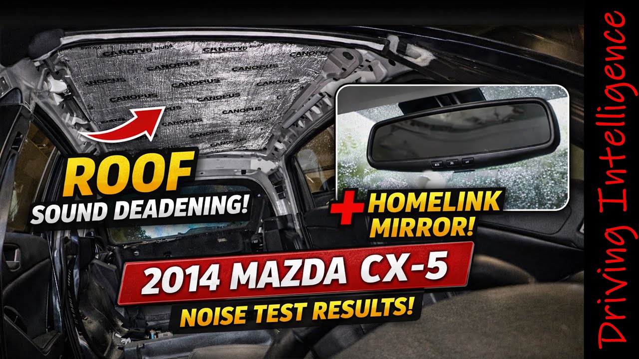 Тест шумоизоляции крыши Mazda CX-5 2014 года + установка зеркал с автоматическим затемнением Home...