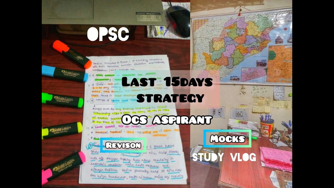 Last 15 days strategy for OCS Prelims || Pursuing dream || OPSC || Odia study Vlog || OAS ||