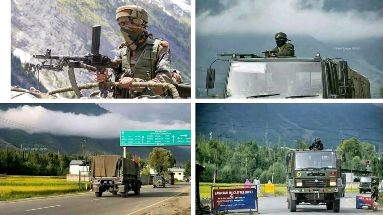 Indian Army 🇮🇳 trucks convoy at Manja highway.