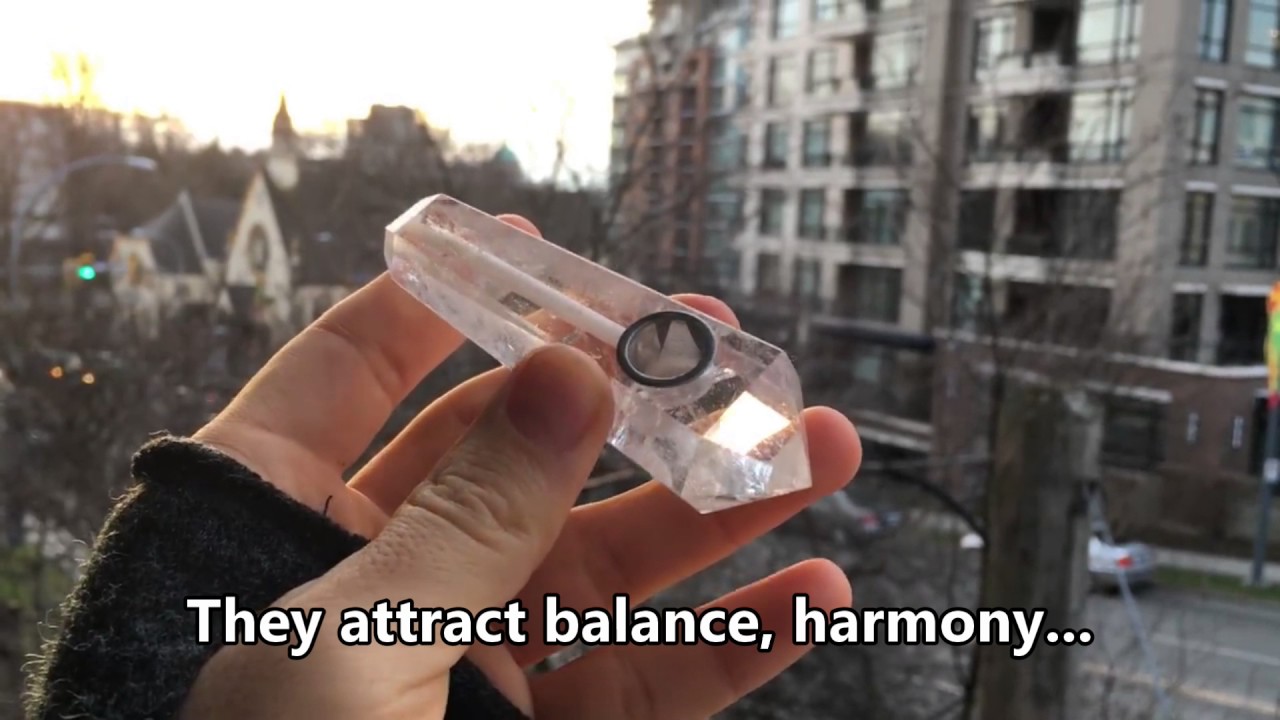 Crystal Pipes Made of Natural Gemstones Amethyst, Quartz, Labradorite