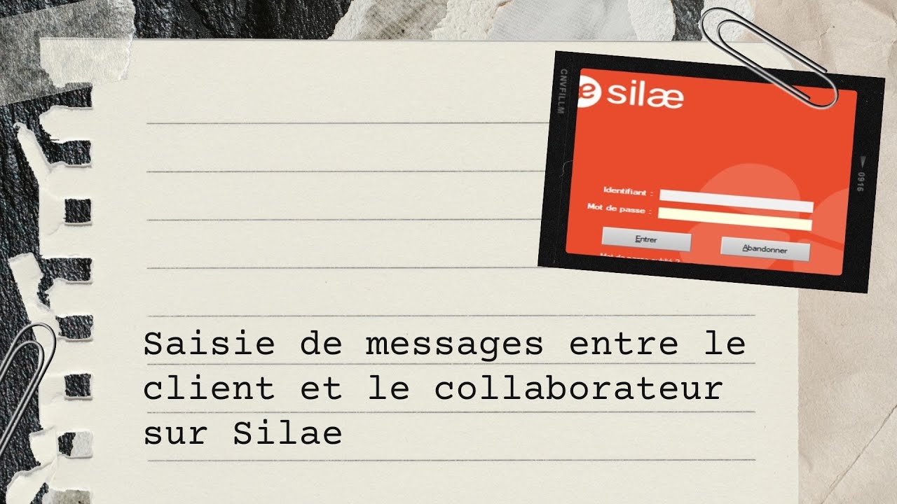 Saisie de messages entre le client et le collaborateur sur Silae