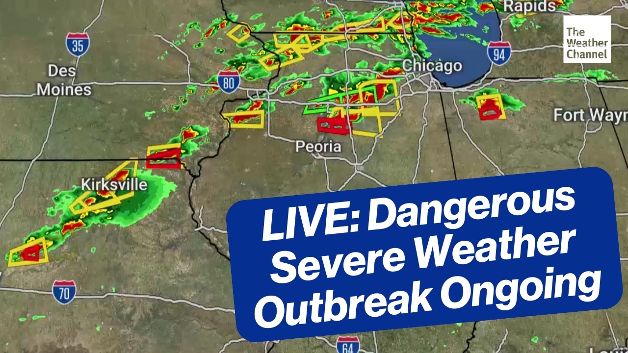 🔴 В прямом эфире: Продолжается опасная вспышка суровых погодных условий - The Weather Channel