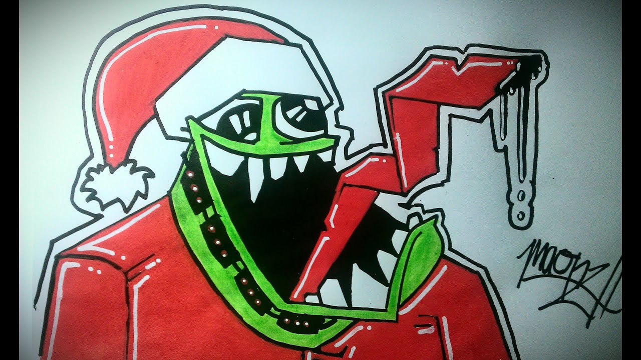 How to draw graffiti character on paper HD - Maonz