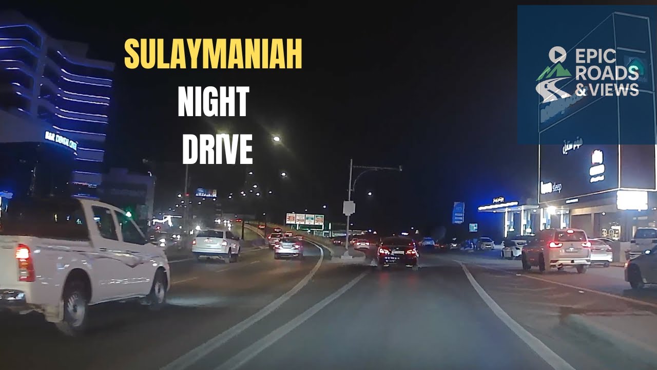 Sulaymaniah Night Drive 2025 | Relaxing City Lights in Kurdistan | جولة ليلية في السليمانية