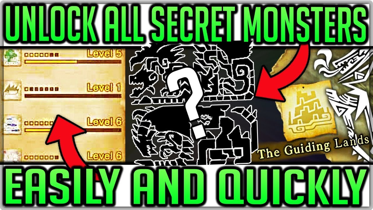 Fastest Way to Level Guiding Lands - Unlock 4 Secret Monsters Easy - Monster Hunter World Iceborne!