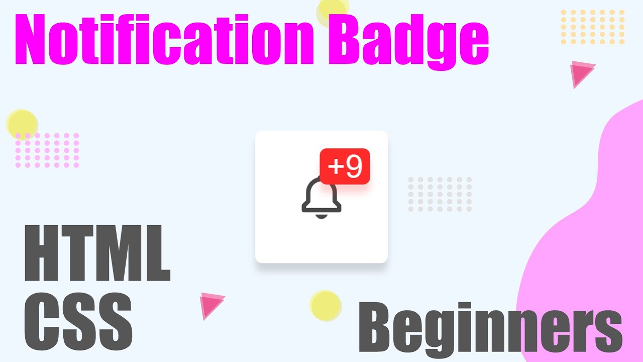 Design Bell Notification in HTML | Notification Badge | HTML  Icon | CSS