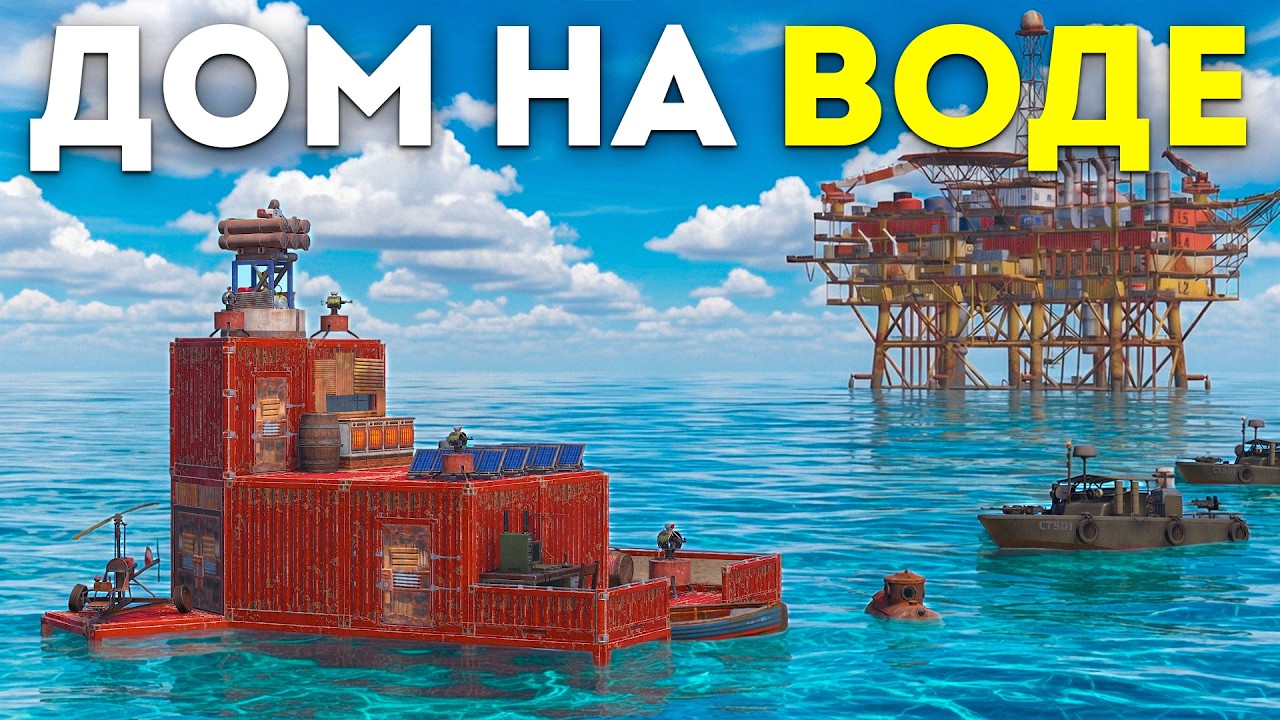 ЖИВУ В ОКЕАНЕ! ПОСТРОИЛ ГИГАНТСКУЮ КРЕПОСТЬ НА ВОДЕ в Rust/Раст