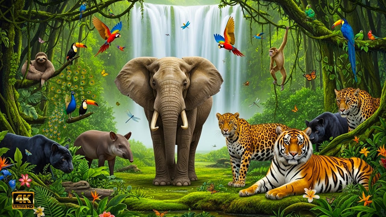 Amazon Wildlife 4K: Where the Rainforest Comes Alive | Cinematic Nature Documentary | Relaxing Film