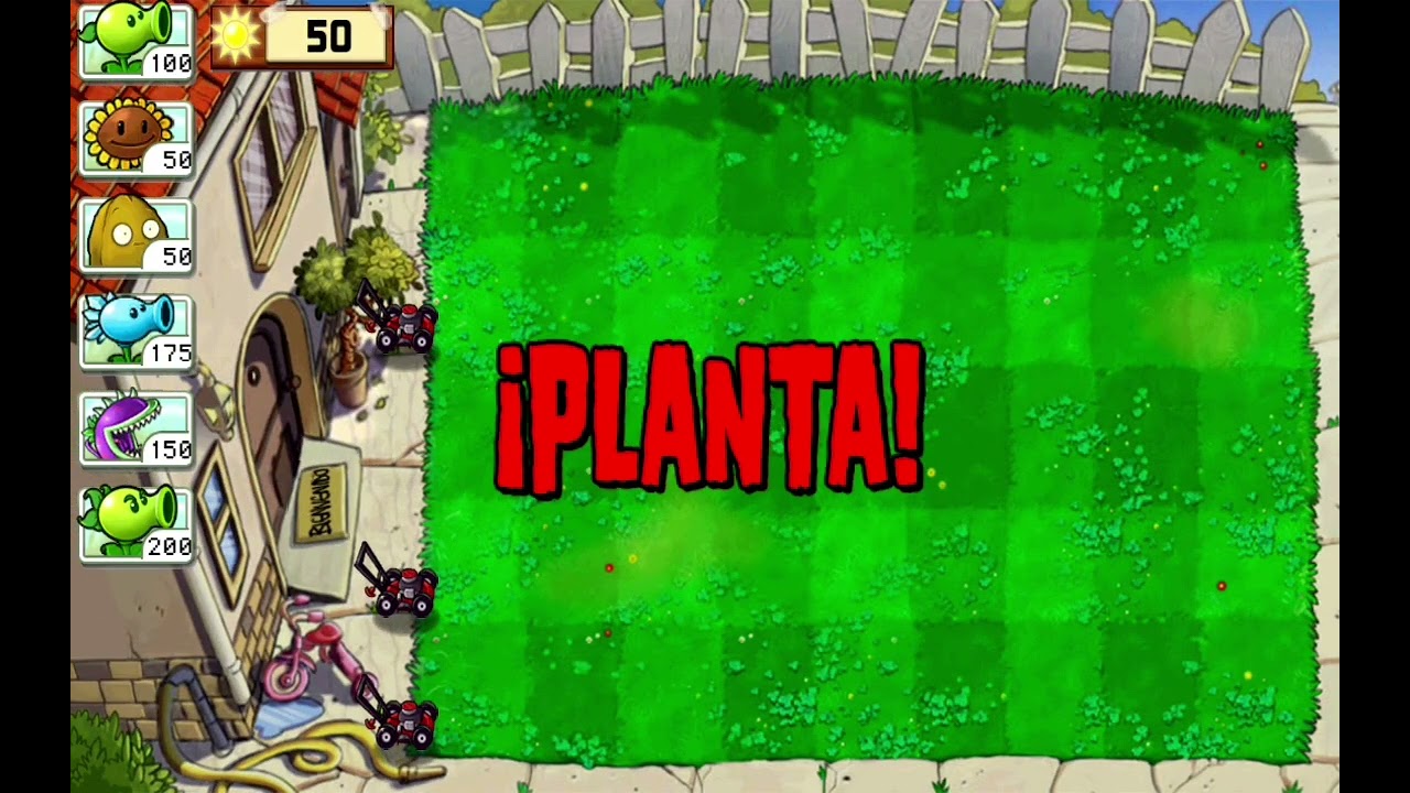 Jugando Plantas VS Zombies (o PVZ) 