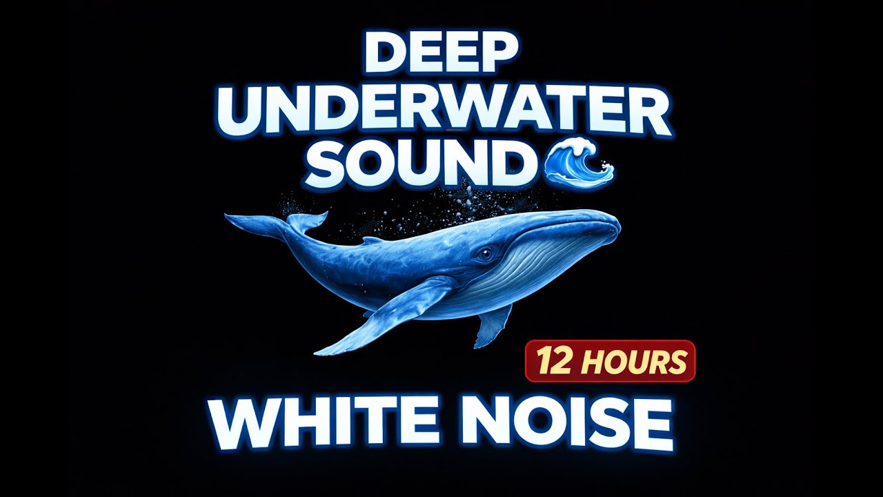 Deep Underwater Sound 🌊 White Noise for Instant Sleep & Focus (Black Screen)