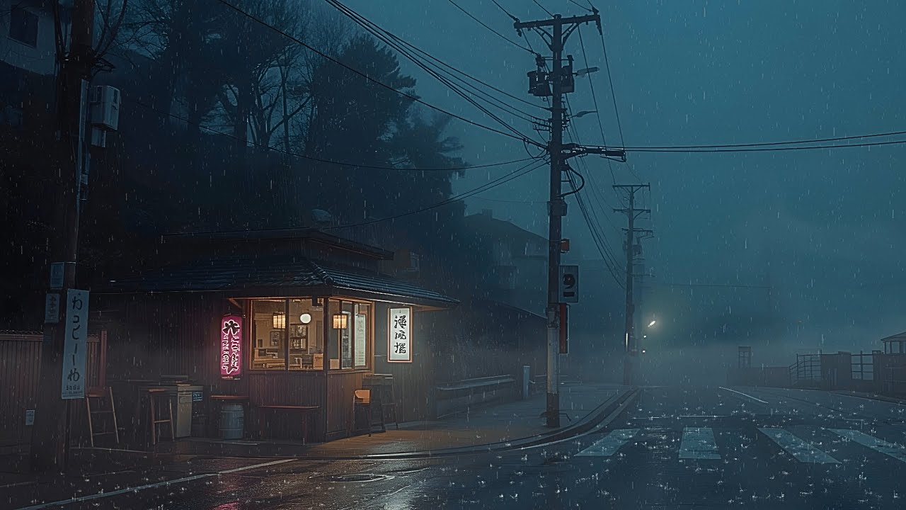 A Rainy Night That Feels Like the 80s 🌧️ Tokyo Nostalgia Lofi | Retro Japanese Nights